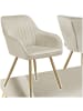 tectake Polstersessel gepolstert, in Samtoptik, gesteppt, 58 x 62 x 82 cm