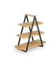 relaxdays Etagere in Natur/ Schwarz - (B)41 x (H)42 x (T)16,5 cm