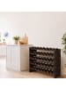relaxdays Weinregal in Braun - (B)85 x (H)68 x (T)25,5 cm