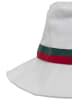  Flexfit Bucket Hat in white/firered/green