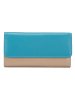 MYWALIT Tri-fold Zip Wallet Geldbörse Leder 17 cm sardinia