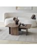 CALICOSY 2er-Set Couchtische LIVIA  in Nussbaum - (W) 105  x (H) 35  x (L) 60  cm