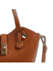 Florence Florence Handtasche Leder mittelbraun, rot ca. 24cm