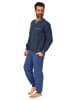 NORMANN Pyjama langarm Bündchen print - 75190 in marine