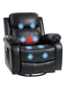 HOMCOM Massagesessel in Schwarz 98L x 92B x 100H cm