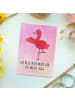 Mr. & Mrs. Panda Wanddeko Flamingo Yoga mit Spruch in Aquarell Pink