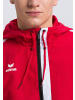 erima Squad Tracktop Trainingsjacke mit Kapuze in rot/schwarz/weiss