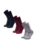 DANISH ENDURANCE Socken Classic Hiking Crew in navy/red/light grey