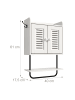 relaxdays Hängeschrank in Weiß - (B)40 x (H)61 x 17,5 cm