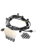 SATISFIRE Garten Party Lichterkette Illu 50 milchige LED Tropfenlampen 50m schwarz