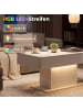 HOMCOM Couchtisch-108L x 48B x 55H cm-Hochglanzweiß