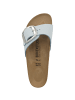 Birkenstock Pantolette Madrid Big Buckle Nubukleder schmal in hellblau