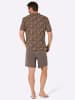 WITT WEIDEN Shorty in terra-dunkeltaupe-bedruckt
