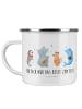 Mr. & Mrs. Panda Emaille Tasse Big Einheit mit Spruch in Weiß