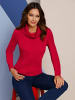 Sieh an! Rollkragenpullover in rot