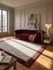 KADIMA DESIGN Wollteppich fussbodenheizung-geeignet DARENT Wabenmuster Flur in Bordeauxrot
