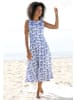 Beach Time Sommerkleid in blau-creme bedruckt
