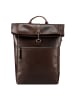 Jost Lund Business-Rucksack Leder 44 cm Laptopfach braun