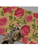 relaxdays Kokos-Fußmatte "Rosen" in Pink/ Natur - (B)60 x (T)40 cm