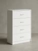 KADIMA DESIGN Hochglanz Sideboard, 4 Schubladen, modern, vielseitig, zeitloses Design