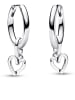 Pandora Damen-Schmuckset Silber-Creolen Freihändiges Herz