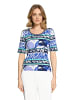 Betty Barclay Basic Shirt mit Rippenstruktur in Blau/Grün