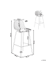 Beliani 4-tlg Barhocker KLEVE in Beige/Braun