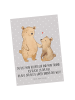 Mr. & Mrs. Panda Ansichtskarte Bär Großer Bruder mit Spruch in Grau Pastell