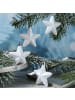 MARELIDA 6er Set Weihnachtsbaumschmuck Sterne bruchfest H: 7,5cm in weiß