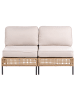 Beliani 2-tlg Gartensofa OMEGANA in Beige/Schwarz