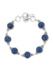 mantraroma 925er Silber - Armbänder (L) 20 cm mit Lapis Lazuli