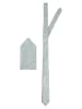 Finshley & Harding London Krawatte und Einstecktuch in schilf hellblau - 0001