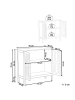 Beliani Vitrine MIRAM in Weiß - (W) 80 x (H) 78 x (L) 36 cm