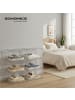 SONGMICS 3er-Set: Schuhbox Dennys in Wolkenweiß - (B)27 x (H)21 x (T)36 cm