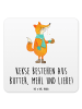 Mr. & Mrs. Panda Gläseruntersetzer Fuchs Keks mit Spruch in Weiß
