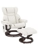 HOMCOM Relaxsessel mit Fußhocker in Cremeweiß 79L x 82B x 101H cm