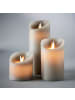 Butlers LED Kerze GLOWING FLAME 6er-Set in Grau