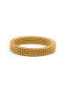 Steel_Art elastischer Mesh-Ring Timon goldfarben in Goldfarben