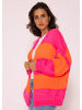 SASSYCLASSY Oversize Strick-Cardigan in Orange, Pink