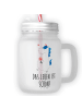 Mr. & Mrs. Panda Trinkglas Mason Jar Einhorn Spaziergang mit Spruch in Transparent