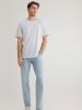 Mavi Jeans Kurzarm-T-Shirt mit Rundhalsausschnitt und Logo in Hellblau