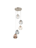 home24 home24 Pendelleuchte 5-flammig (1er Set) - Multicolor - Glas & Eisen - 1000156992 in Multicolor