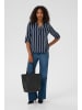 Kaffe Langarm-Bluse KAstridy Regular fit in Midnight Marine/Chalk