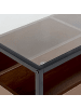 Beliani Couchtisch WACO in Braun/Schwarz - (W) 55 x (H) 42 x (L) 110 cm