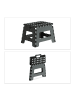relaxdays Klapphocker in Schwarz/ Grau - (B)35 x (H)22 cm x (T)28 cm