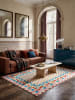 KADIMA DESIGN Teppich Wolle DAHLIA Geometrisch Wohnzimmer Modern Karo Wohnlich in Multi