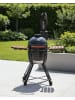 Beliani Holzkohlegrill KAMADO in Schwarz/Braun - (W) 111 x (H) 112 x (L) 53 cm
