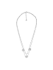 ANELY Layering Halskette mit Perlmutt Stein Anhänger Modeschmuck in Silber