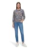 Betty Barclay Strickpullover mit Tunnelzug in Dark Blue/Beige