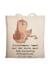 Mr. & Mrs. Panda Stofftasche Juristin Schlupfloch mit Spruch in Creme